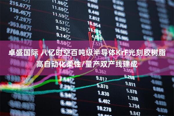 卓盛国际 八亿时空百吨级半导体KrF光刻胶树脂高自动化柔性/量产双产线建成