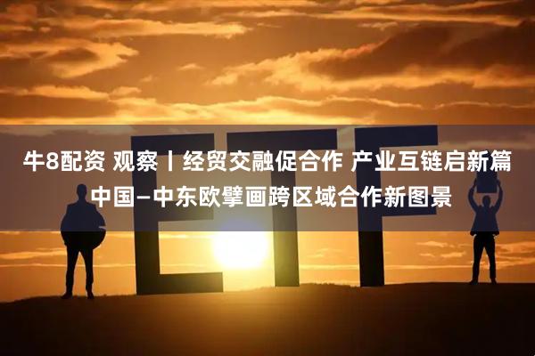 牛8配资 观察丨经贸交融促合作 产业互链启新篇 中国—中东欧擘画跨区域合作新图景